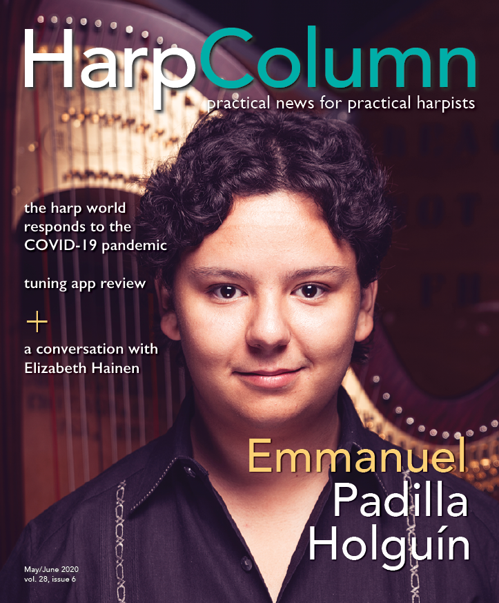 Emmanuel Padilla Holguín featured in the Harp Column magazine cover